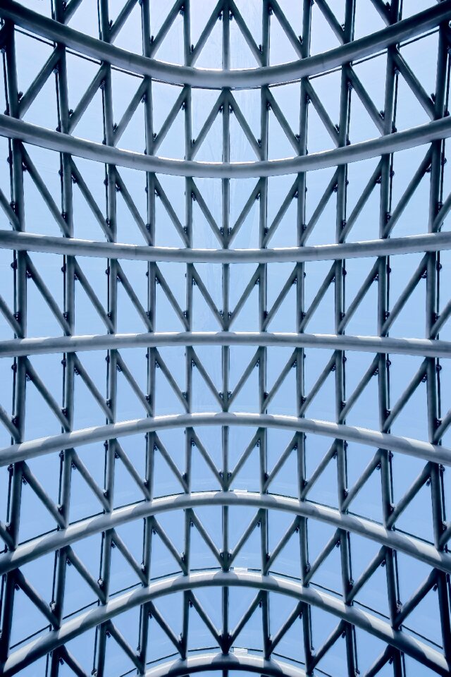 Blue building perspective