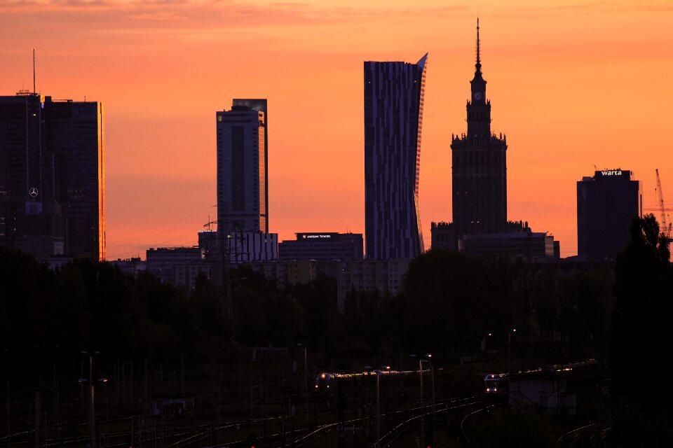 Warsaw sunrise the sun