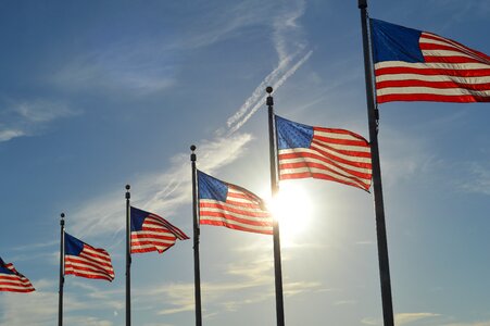 Landscape flag clouds