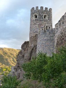 Middle ages tower stone photo