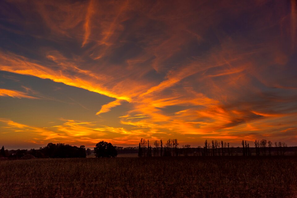 Dusk evening sky summer