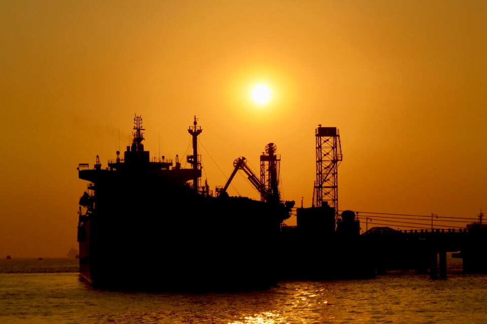 Ship nature sunset