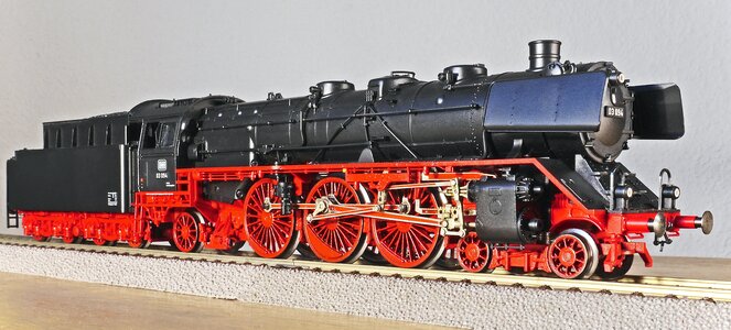 Express train penny farthing locomotive einheitslok photo