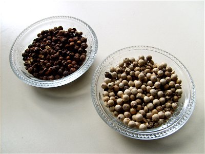 Black and white pepper.