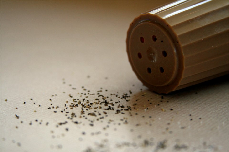 An example of ground black pepper.