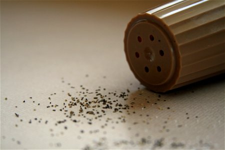 An example of ground black pepper. photo