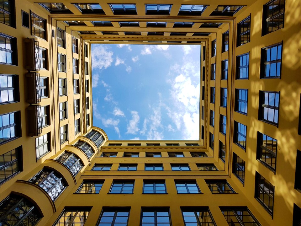 Architecture clouds window