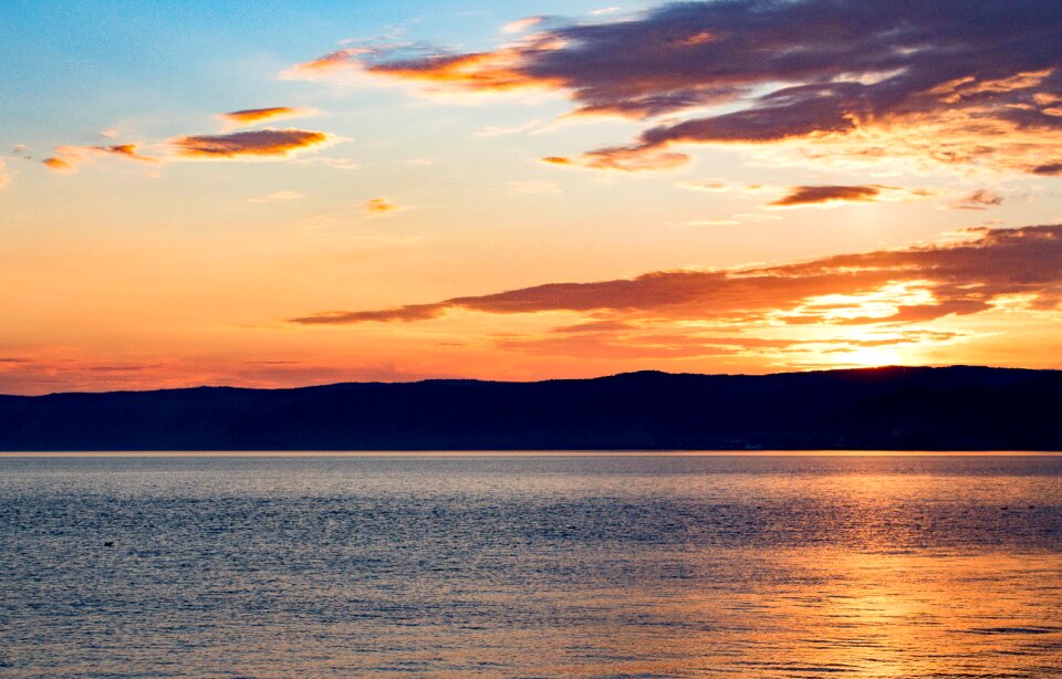 Twilight landscape sky