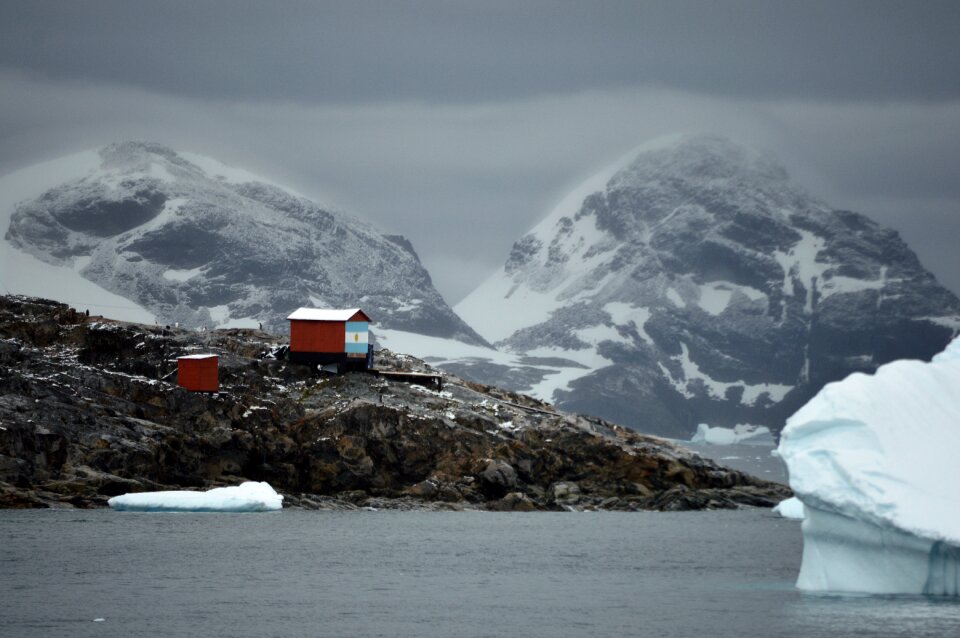 Mountains ice glacier