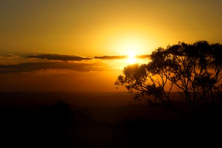 Bush farmland sunset
