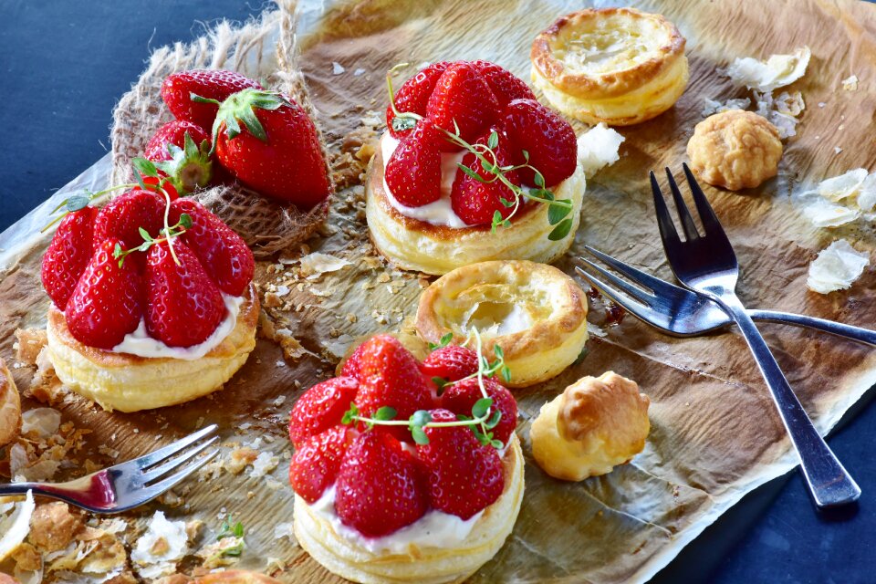 Vanilla cream food dessert