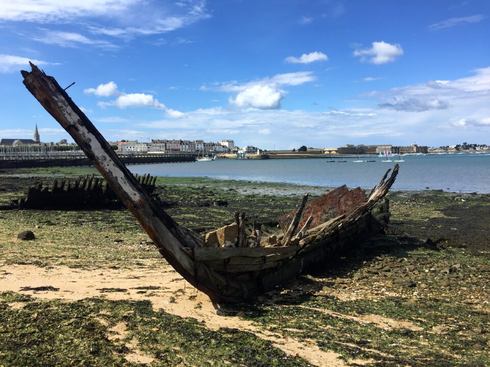 Old side shipwreck