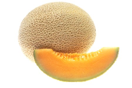 Cantaloupe Description A whole melon with a slice of cantaloupe. Topics/Categories Food and Drink Type Color, Photo Source National Cancer Institute photo