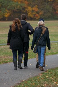 Autumn walk women photo