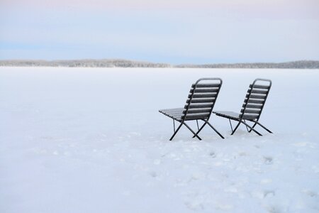 White wintry snow landscape