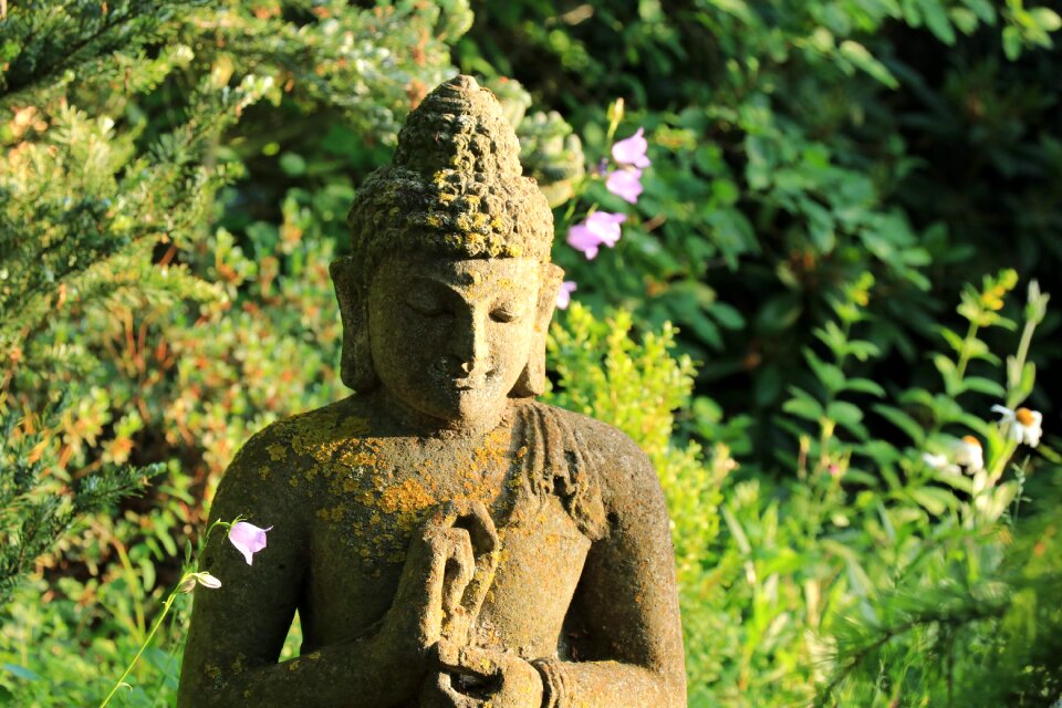 Nature statue green buddha