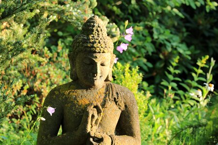 Nature statue green buddha