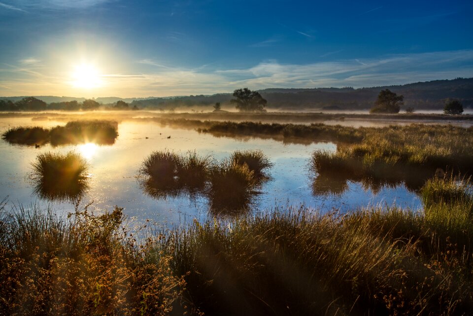 Sky water fog