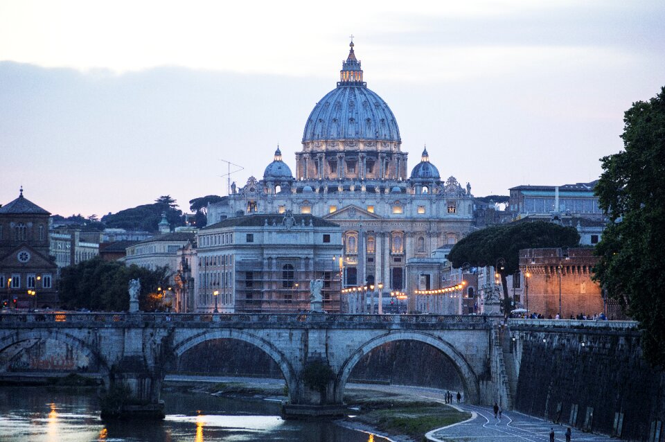 Sunset tiber bridge