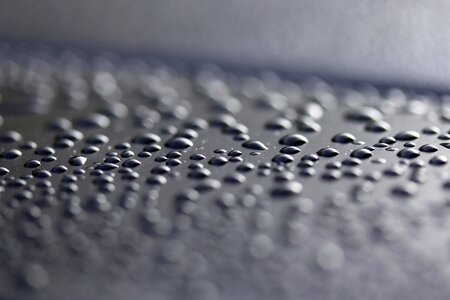 Drop of water beaded close up