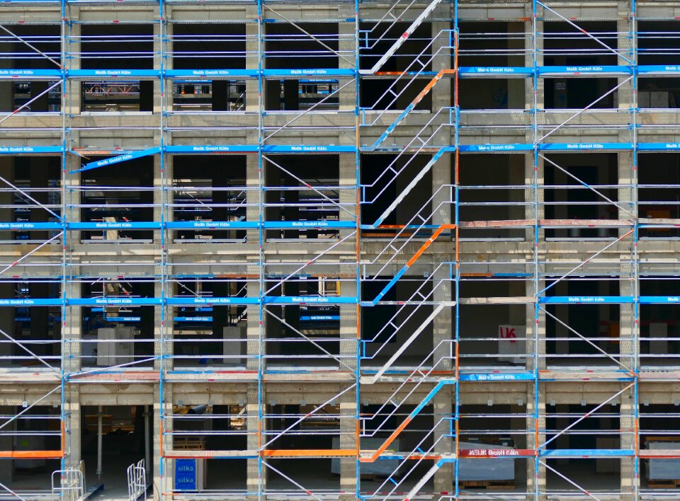 Construction scaffolding new building
