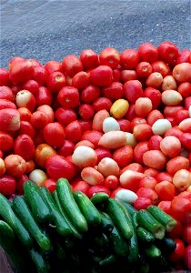 Fresh Tomatoes and Cucumber of Battagram City, Pakistan