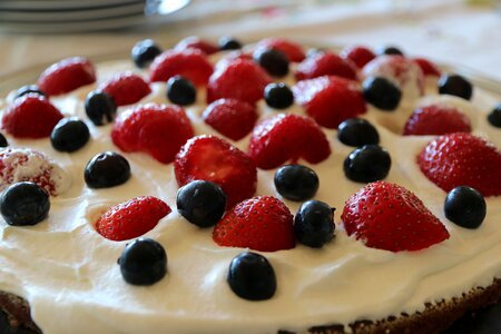 Cream cake swedish summer photo