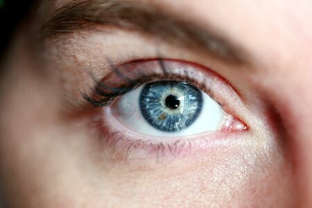 Eye lashes portrait skin photo