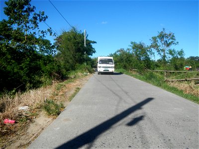 Paddy fields, grasslands, fishponds, irrigation canals, Kangkung (Ipomoea aquatica) and trees (Lapnit & Calasag, San Ildefonso, Bulacan Farm to Market Road) Villages and sitios of Calasag, San Ild