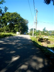 Paddy fields, grasslands, fishponds, irrigation canals, Kangkung (Ipomoea aquatica) and trees (Lapnit & Calasag, San Ildefonso, Bulacan Farm to Market Road) Villages and sitios of Calasag, San Ild
