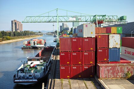 Crane container cargo photo