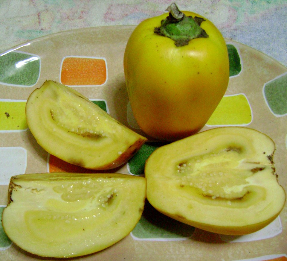 Cocona, whole and sliced fruit.