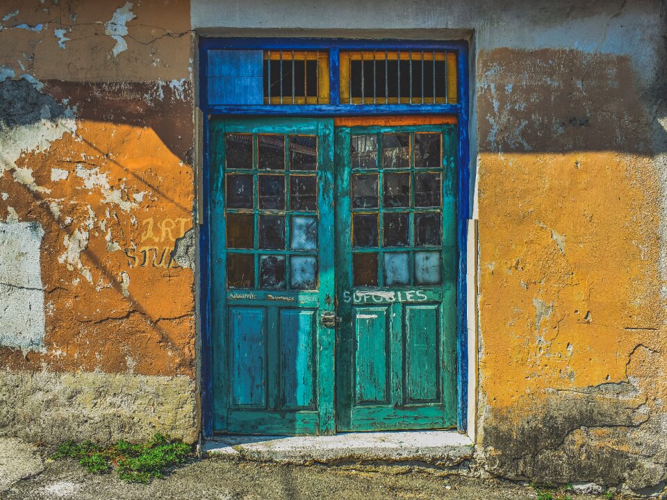 Entrance facade house