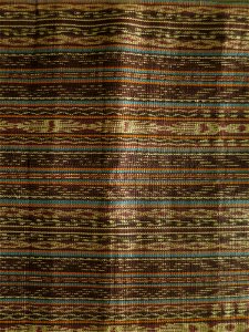 Skirt from Bagobo, Mindanao, Philippines (detail), c. 1950, abacá (Musa textilis), plain weave, warp ikat, Honolulu Museum of Art, accession 7908.1 photo