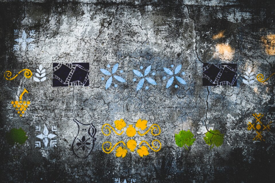 Texture painting graffiti