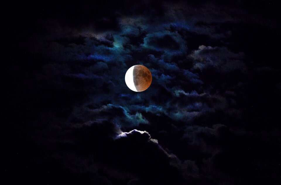 Full moon lunar eclipse mystical