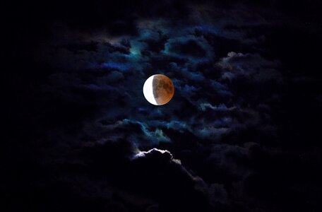 Full moon lunar eclipse mystical photo