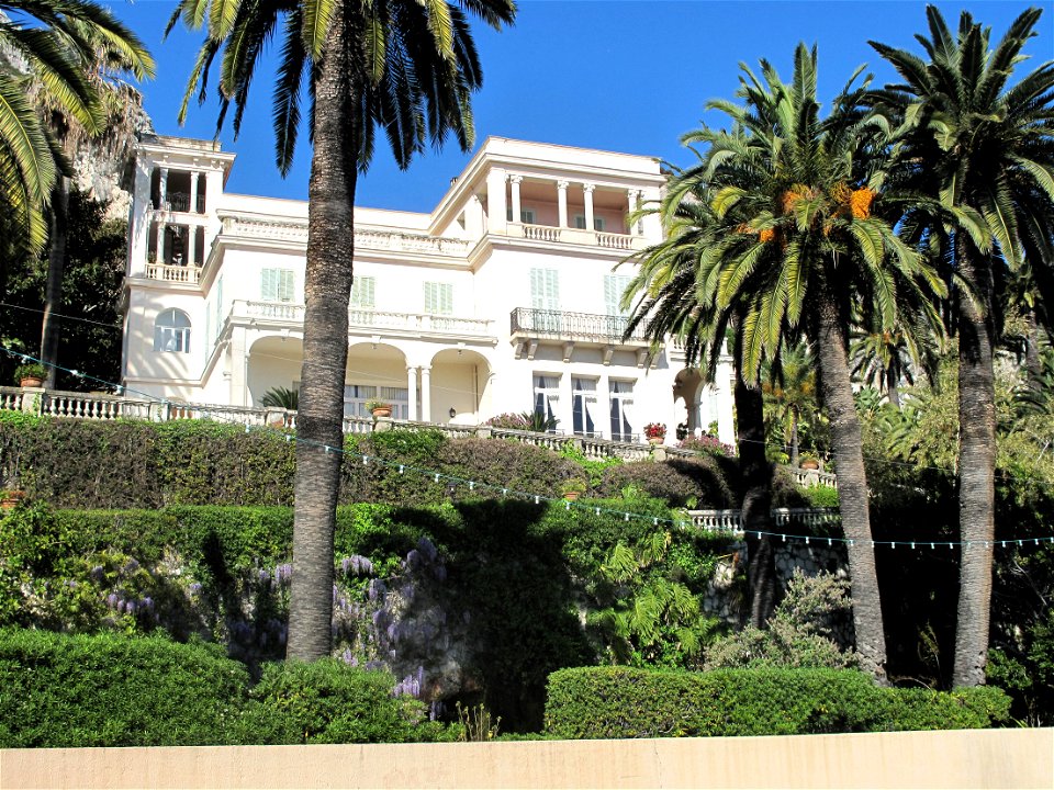 The Villa Serena, well known for its beautiful gardens, Menton, Alpes-Maritimes, France