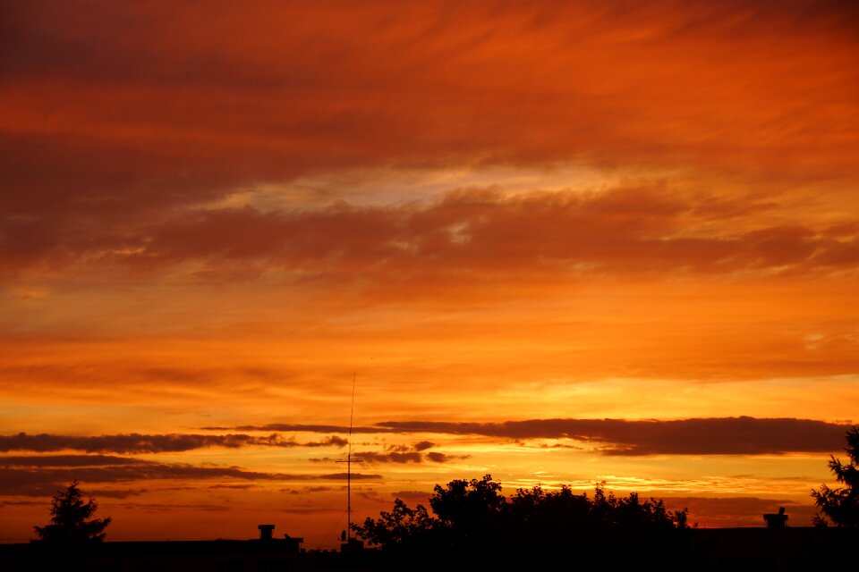 Twilight clouds red photo