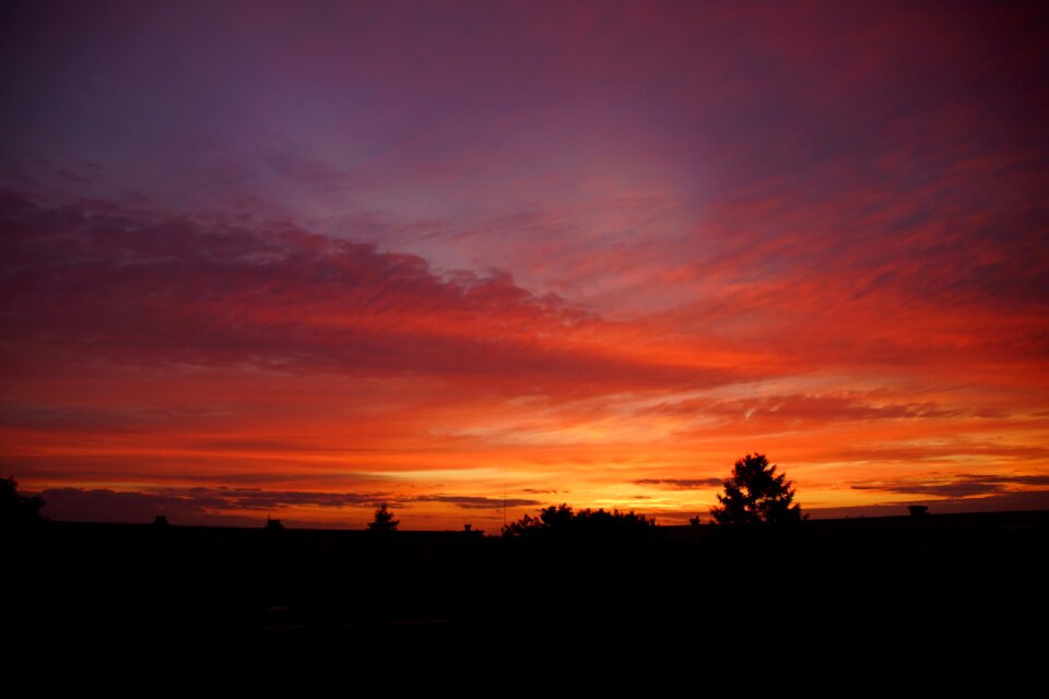 Twilight clouds red