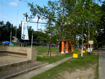 Anao, Tarlac Town Marker and Municipal Plaza, (in Barangay Poblacion, Anao, Tarlac, Tarlac Province, Cananga odorata ylang-ylang is Tagalog word ilang, meaning "wilderness", Capital of the Philippines