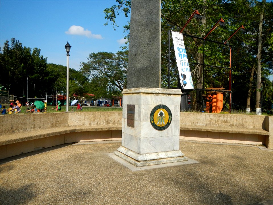 Anao, Tarlac Town Marker and Municipal Plaza, (in Barangay Poblacion, Anao, Tarlac, Tarlac Province, Cananga odorata ylang-ylang is Tagalog word ilang, meaning "wilderness", Capital of the Philippines
