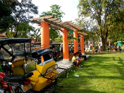Anao, Tarlac Town Marker and Municipal Plaza, (in Barangay Poblacion, Anao, Tarlac, Tarlac Province, Cananga odorata ylang-ylang is Tagalog word ilang, meaning "wilderness", Capital of the Philippines