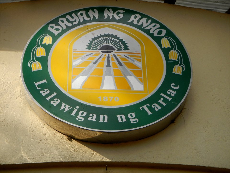 Anao, Tarlac Municipal Hall and Anao, Tarlac Town Marker and Municipal Plaza, (in Barangay Poblacion, Anao, Tarlac, Tarlac Province, Cananga odorata ylang-ylang is Tagalog word ilang, meaning "wildern