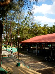 Anao, Tarlac Municipal Hall and Anao, Tarlac Town Marker and Municipal Plaza, (in Barangay Poblacion, Anao, Tarlac, Tarlac Province, Cananga odorata ylang-ylang is Tagalog word ilang, meaning "wildern
