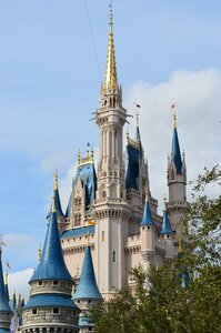 Magic kingdom cinderella's castle blue magic photo