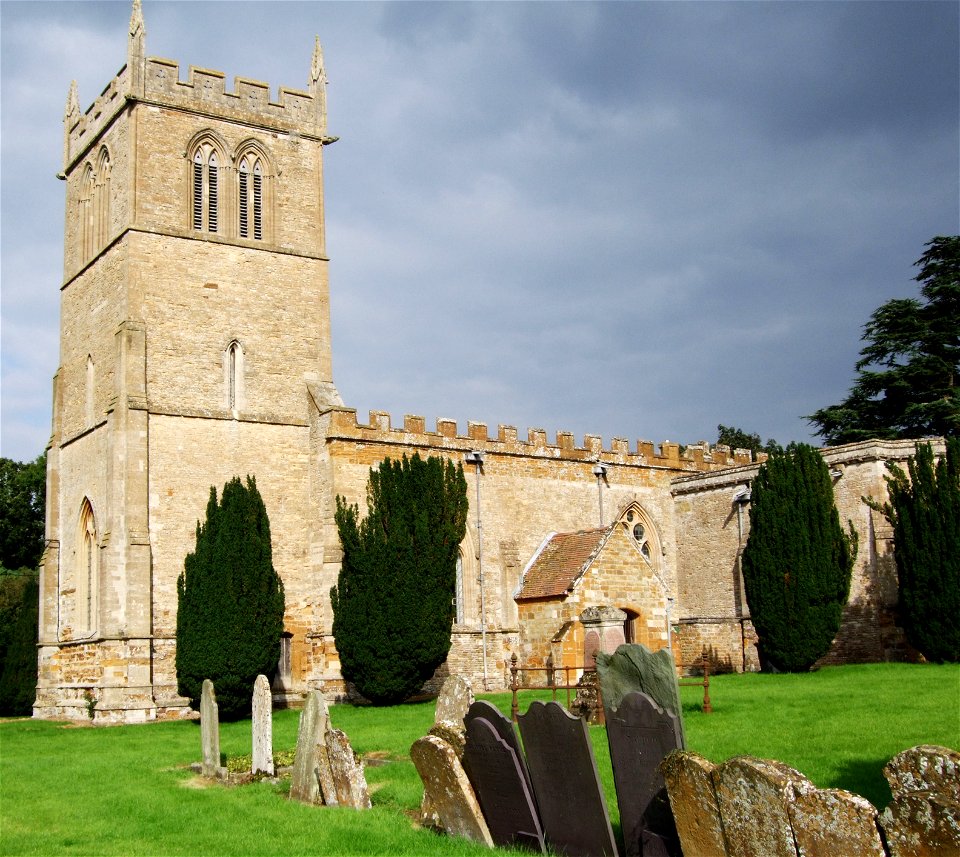All Saints' parish church, Cottesbrooke, Northamptonshire, seen from the southwest
