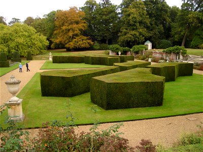 The Grand pianos in the parterre at Blickling Hall gardens