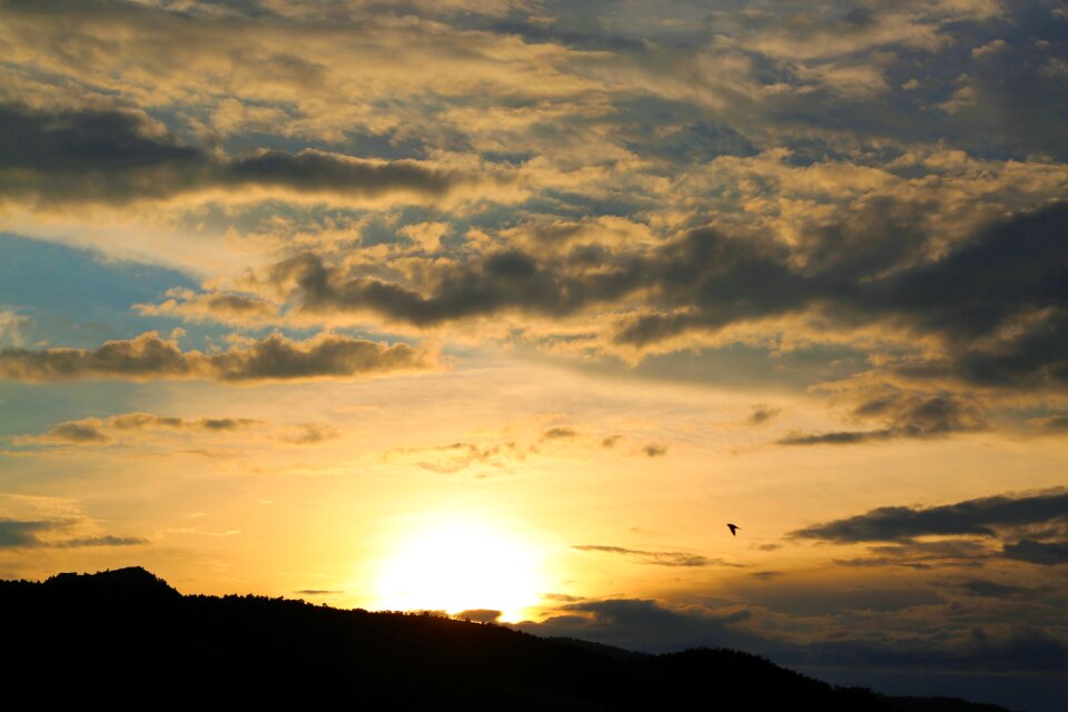 Clouds in the evening solar