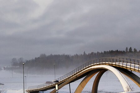 Landmark landscape gray bridge photo